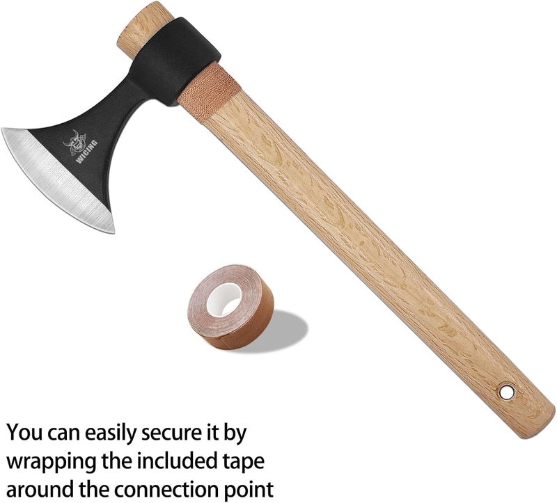 WICING Throwing Axes 3 Pack, 16.2-inch Throwing Tomahawks High Carbon Steel & Wooden Handle, for Axe Throwing Recreation and Competition - Image 5